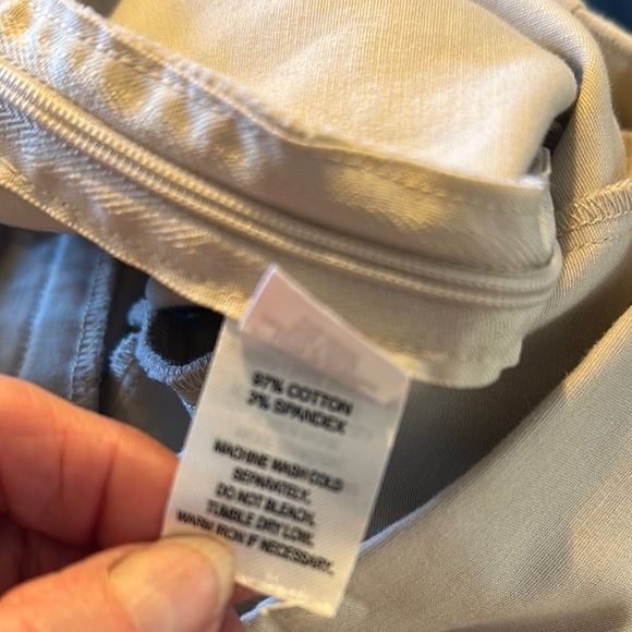 Crosby Beige Button-Accent Cropped Beige Trousers - Picture 9 of 10